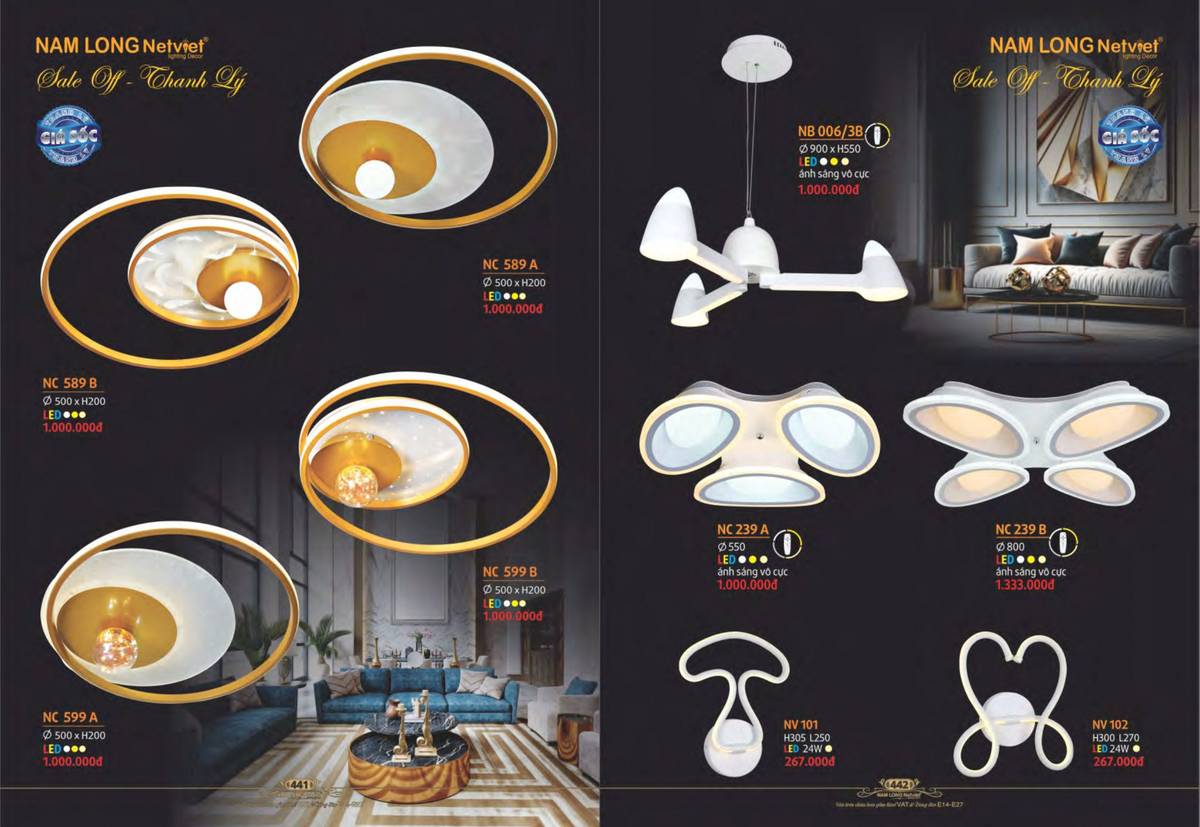 Đèn trang trí NAM LONG Catalogue và Bảng giá tại Bình Dương /Page 115